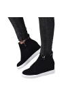 Onsoyours Femme Sneaker Mode Baskets en Mesh Respirant Chaussures Plates Élégant Talon Compensé Plateforme Ankle Boots A Serp