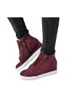 Onsoyours Femme Sneaker Mode Baskets en Mesh Respirant Chaussures Plates Élégant Talon Compensé Plateforme Ankle Boots A Serp