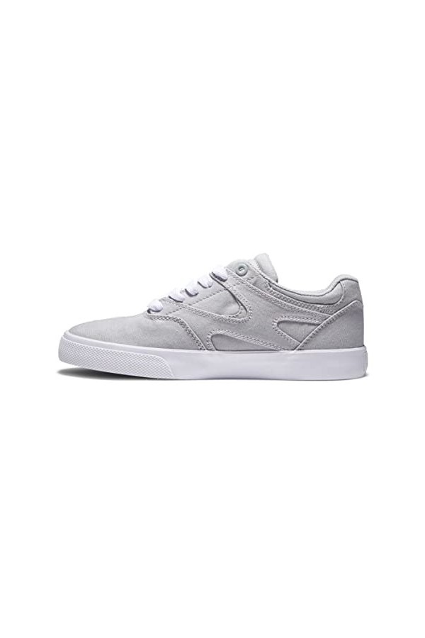 DC Shoes Femme Kalis Vulc Basket, Gris/Blanc, 42 EU