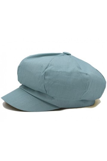Van Der Rich ® - Casquette Gavroche Vintage Chapeau Visière 100% Coton - Femme Bleu, T56 