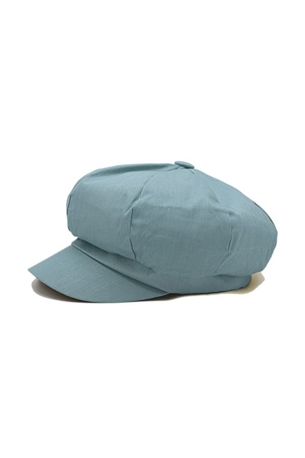 Van Der Rich ® - Casquette Gavroche Vintage Chapeau Visière 100% Coton - Femme Bleu, T56 