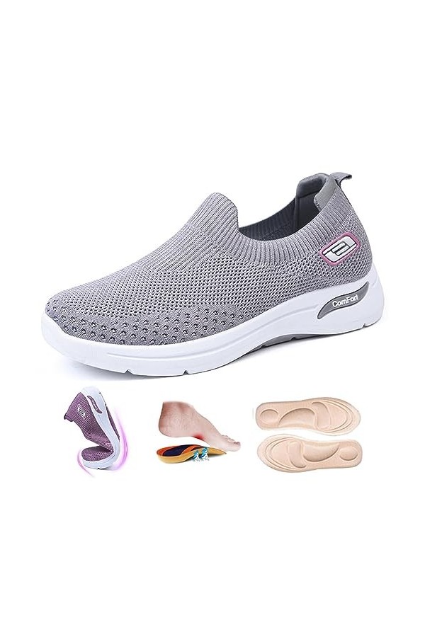 Femmes Orthopédique Confort Sneakers Tissé Respirant Chaussures Orthopédiques Antidérapantes Sneakers Casual Soft Sole Walkin
