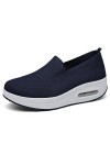 Women Orthopedic Sneakers,Slip-On Light Air Cushion Orthopedic Sneakers,Platform Mesh Walking Shoes with Arch Support 35, Bl
