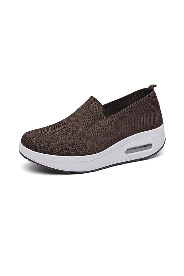 Women Orthopedic Sneakers,Slip-On Light Air Cushion Orthopedic Sneakers,Platform Mesh Walking Shoes with Arch Support 35, Bl