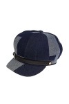 YiyiLai Chapeau dEté en Coton Respirant Casquette à Visière Gavroche Souple Jean Bleu