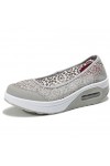 Femme Été Baskets Chaussures Compensées ShapeChaussures de Sport en Dentelle Respirant Platform Casual Souliers pour Femmes S