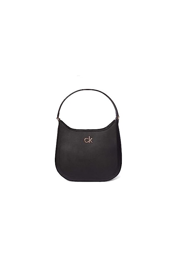 Calvin Klein JEANS Hobo Sac à main monogram pour femme, Noir , Taille unique