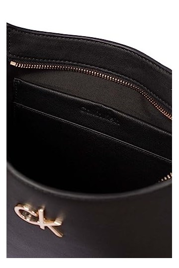 Calvin Klein JEANS Hobo Sac à main monogram pour femme, Noir , Taille unique