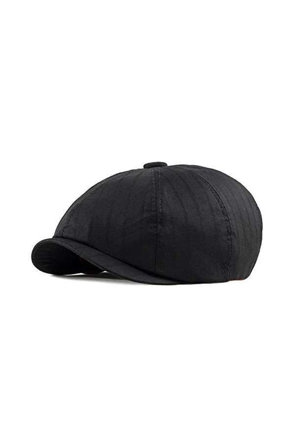 Été Casquette Souples en Coton Beret Respirant Visière Chapeau pour Femme 56-60 cm Noir 