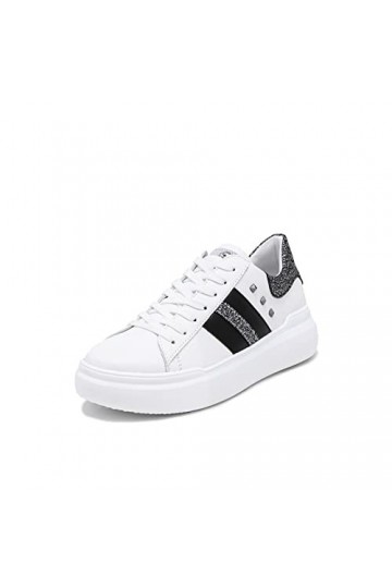 QUEEN HELENA Baskets Basses Sneakers Femme X26-6 Noir, Numeric_41
