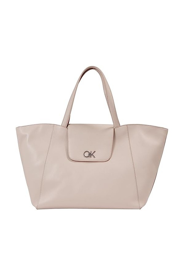 Calvin Klein Reverrouiller Shopper avec Rabat, Sacs Femme, CK Noir, Taille Unique