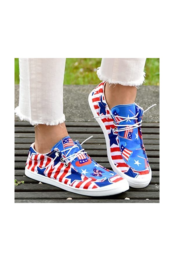 Hasagimol Femmes Couleur Semelle Souple Massage Baskets Plates Mode décontracté à Lacets Chaussures décontractées Semelle Sou