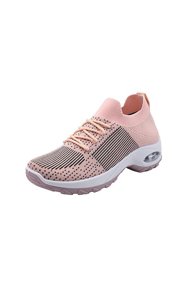 Basket de Marche Slip on pour Sneakers Femmes Baskets mode femmes baskets confort femmes chaussures décontractées femmes gris