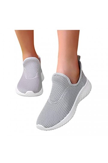 Chaussures Femme Cuir Marron Talon Points Mode Maille décontracté Dames Chaussures Plat à Lacets Coupe Basse Baskets Respiran