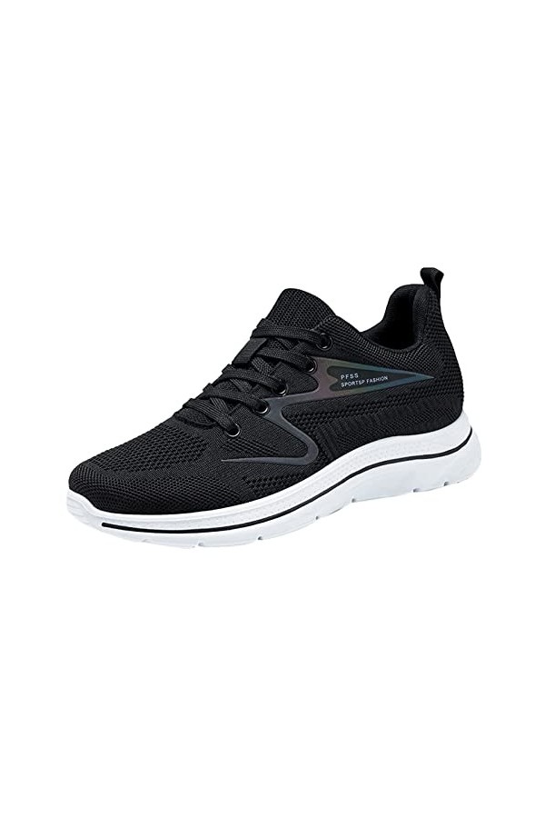 550 Chaussures de Sport Running Basket Femme Mode été et Automne Femmes Baskets Plat léger Maille Respirant Couleur Unie déco