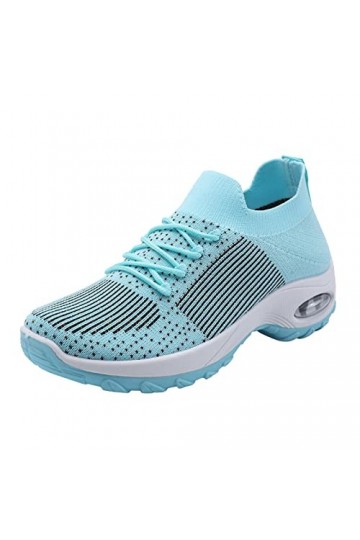 Woaikeyu Loisirs Femmes sans Lacet Semelle Souple Chaussures Confortables en Plein air Maille Chaussures Runing Mode Sport Re