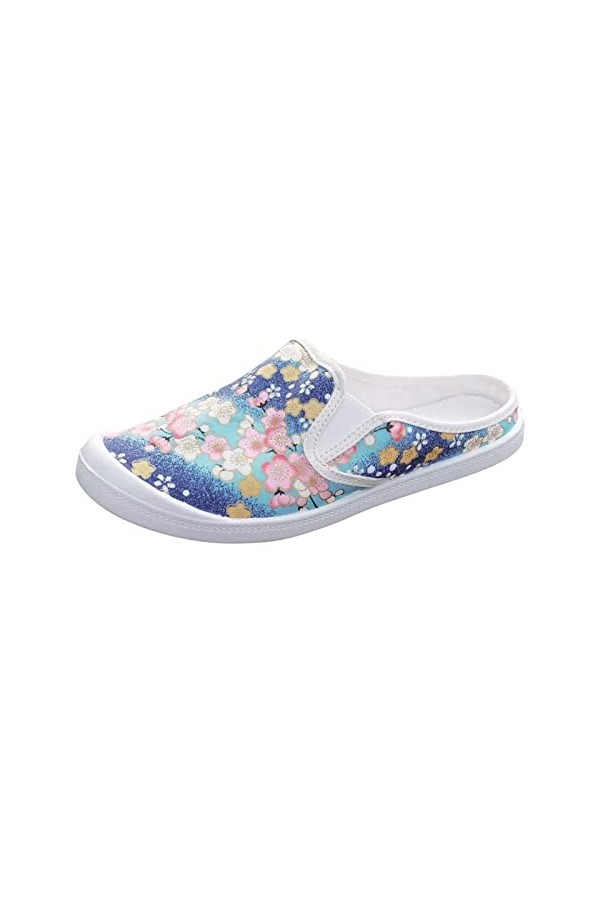 Spritumn-Home Mocassins Confortable Femmes petit Floral baskets semelle souple Massage baskets plates mode décontracté à lace