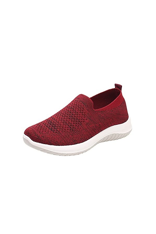 Baskets pour femme Chaussures de course Baskets Chaussures Compensées Mode Respirant Loisirs pour femmes en plein air Slip-on