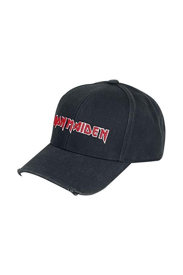 Iron Maiden Logo - Baseball Cap Unisexe Casquette Noir 100% Coton