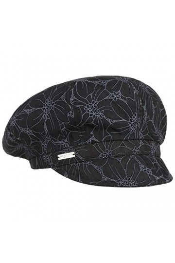 Seeberger Casquette Gavroche Belvonja Flower Casquette avec étiquette Taille Unique - Noir 