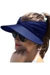 Baynetin Casquette Visière Chapeau Pare Soleil Femme - Large Bord - Protection UV UPF 50+ Chapeau de Plage Pliable - Séchage 