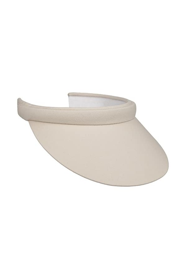 Lipodo Visière pour Femme Uni - Le Soleil Protection Solaire avec Printemps-été - Taille Unique Beige