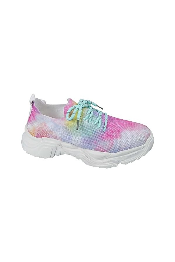 Baskets Mode Femme Sneakers Tennis Chaussures De Toile Chaussures de Running Sport Confortables Pas Cher Mode LéOpard Respira