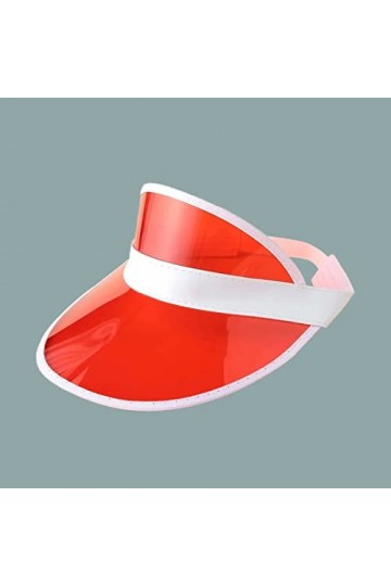 Konxi Lot de 4 80s Bouchon de Protection Retro,Plastique PVC Pare-Soleil Chapeau Visière Casquettes Vélo Sunhat
