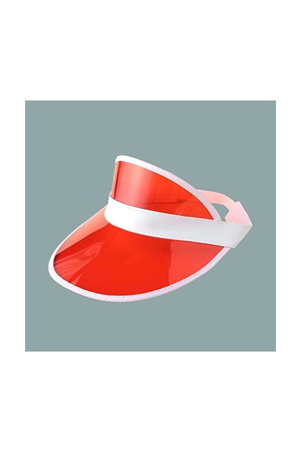 Konxi Lot de 4 80s Bouchon de Protection Retro,Plastique PVC Pare-Soleil Chapeau Visière Casquettes Vélo Sunhat