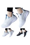Basket Femme Confort Chaussure de Running Femmes Baskets Mode Couleur Correspondant Fond Souple Plat Confortable antidérapant