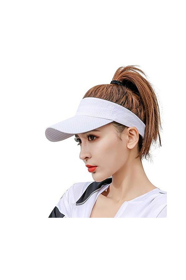 Casquette Visière Femme Homme Anti-UV Visiere Soleil Séchage Rapide Sport Cap Ultralight Chapeaux de Visière Golf Tennis Cycl