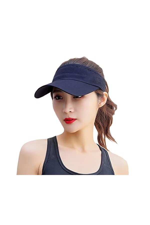 Casquette Visière Femme Homme Anti-UV Visiere Soleil Séchage Rapide Sport Cap Ultralight Chapeaux de Visière Golf Tennis Cycl
