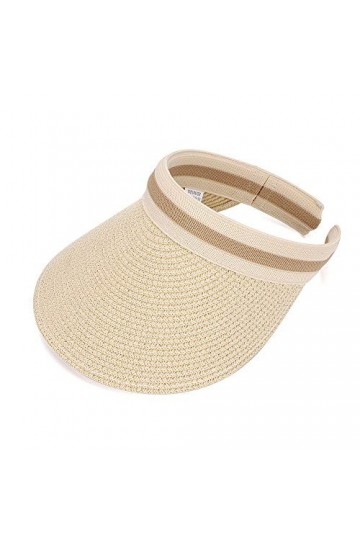 MK MATT KEELY Casquette Ouverte Femme Ete Grand Brim Plage Casquette De Paille, Beige, Taille Unique