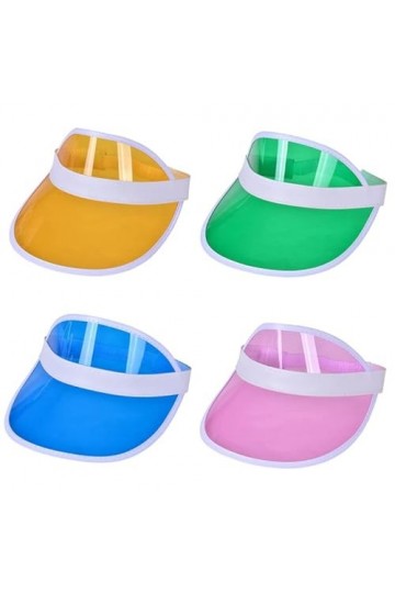 Hernin 4 Visières Pare-Soleil Néon,Casquette Unisexe rétro années 80 avec visière,Soleil Chapeau Visière Casquettes Vélo Sunh