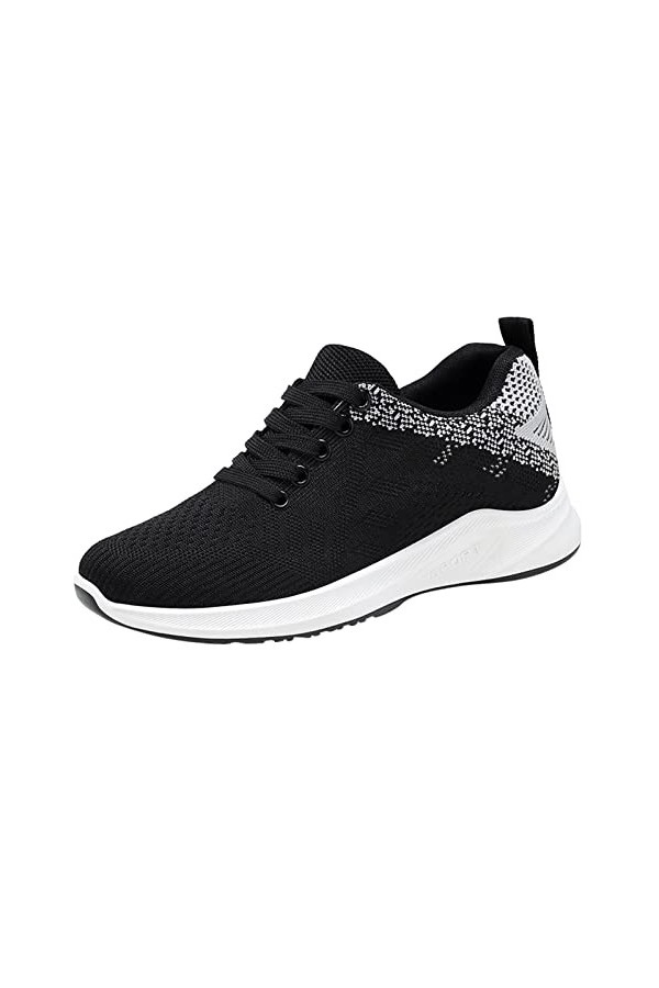 LianMengMVP Mode été et Automne Femmes Baskets Plat Maille Respirant Colorblock à Lacets Style décontracté Liquidation De Bas