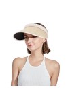 CLAPE Casquette Visiere Femme à Large Bord Visières de Soleil UPF50+ UV Protection Sun Visor Cap Chapeau de Soleil Dété Pail