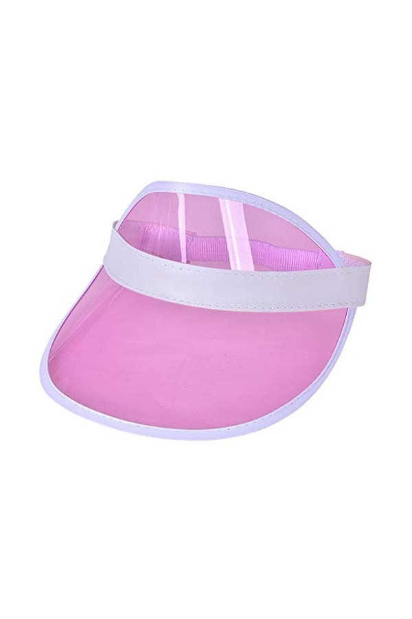 ZHIYU Visière de soleil transparente - Pour le golf et lété - Pour homme et femme - Réglable - Pliable - Avec large bord - P