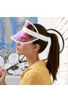 ZHIYU Visière de soleil transparente - Pour le golf et lété - Pour homme et femme - Réglable - Pliable - Avec large bord - P