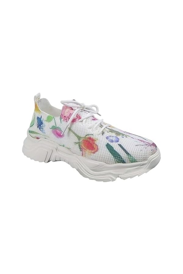 Baskets Mode Femme Sneakers Tennis Chaussures De Toile Chaussures de Running Sport Confortables Pas Cher Mode LéOpard Respira