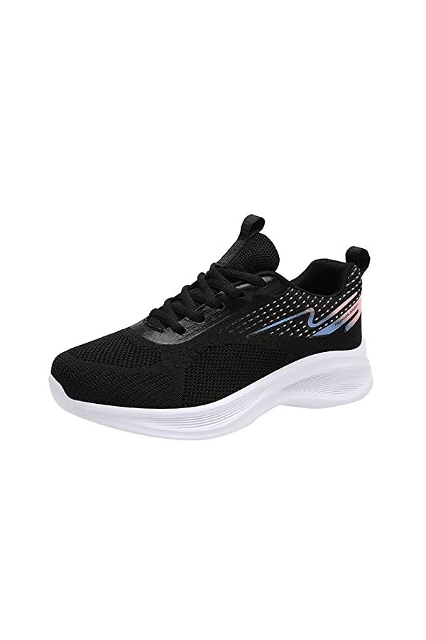 Marche Sport Femmes Baskets Mode Chaussures de Sport Maille Respirant Fond Souple Confortable Grandes Chaussures de Walking T