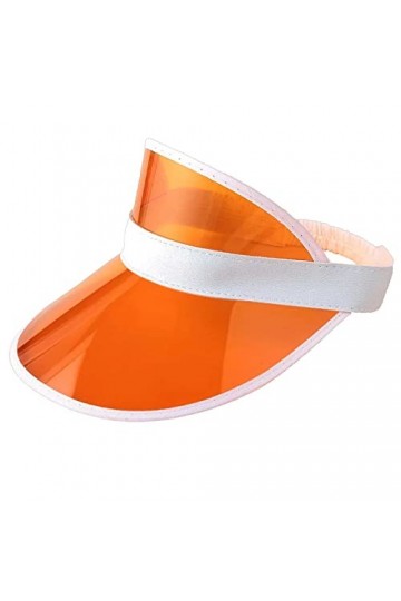 5 Pièces Chapeaux Transparent Plastique, Casquette de Tennis de Plage, Chapeau de Soleil avec Visière de Soleil Transparent, 