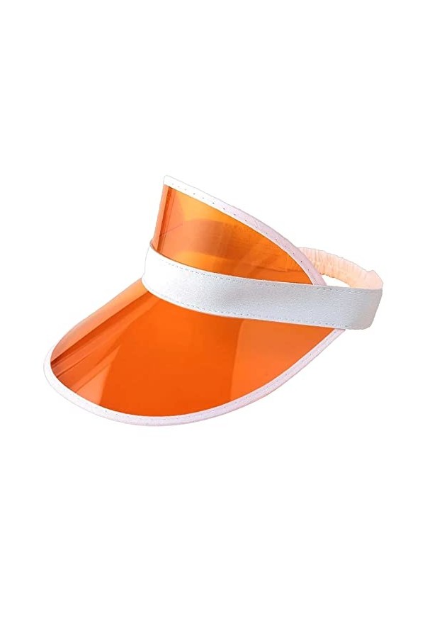 5 Pièces Chapeaux Transparent Plastique, Casquette de Tennis de Plage, Chapeau de Soleil avec Visière de Soleil Transparent, 