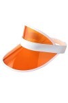 5 Pièces Chapeaux Transparent Plastique, Casquette de Tennis de Plage, Chapeau de Soleil avec Visière de Soleil Transparent, 