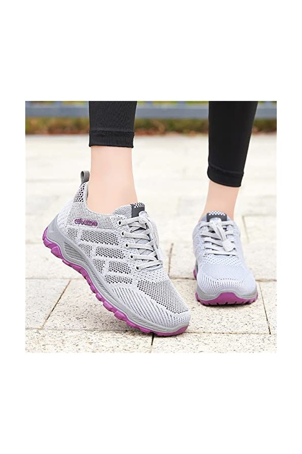 LianMengMVP Mode Automne Femmes Baskets Maille Respirant élastique à Lacets Confortable et Facile à Liquidation De Baskets po