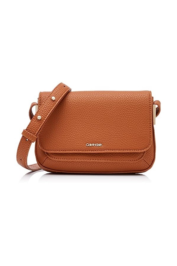 Calvin Klein Sac Bandoulière Femme Ck Must Plus Crossbody Petit Modèle, Marron Cognac , Taille Standard