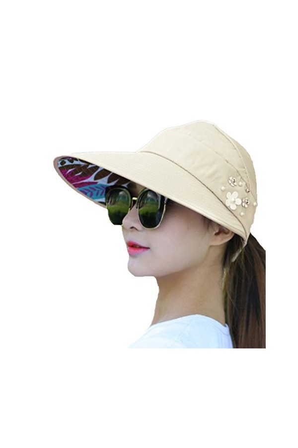 Leisial Femme Casquettes Visières Anti-Soleil Respirant Pliable Casquette de Baseball Été Anti UV Loisirs Tourisme Chapeau de