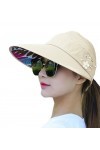 Leisial Femme Casquettes Visières Anti-Soleil Respirant Pliable Casquette de Baseball Été Anti UV Loisirs Tourisme Chapeau de