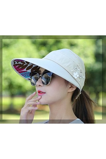 Leisial Femme Casquettes Visières Anti-Soleil Respirant Pliable Casquette de Baseball Été Anti UV Loisirs Tourisme Chapeau de