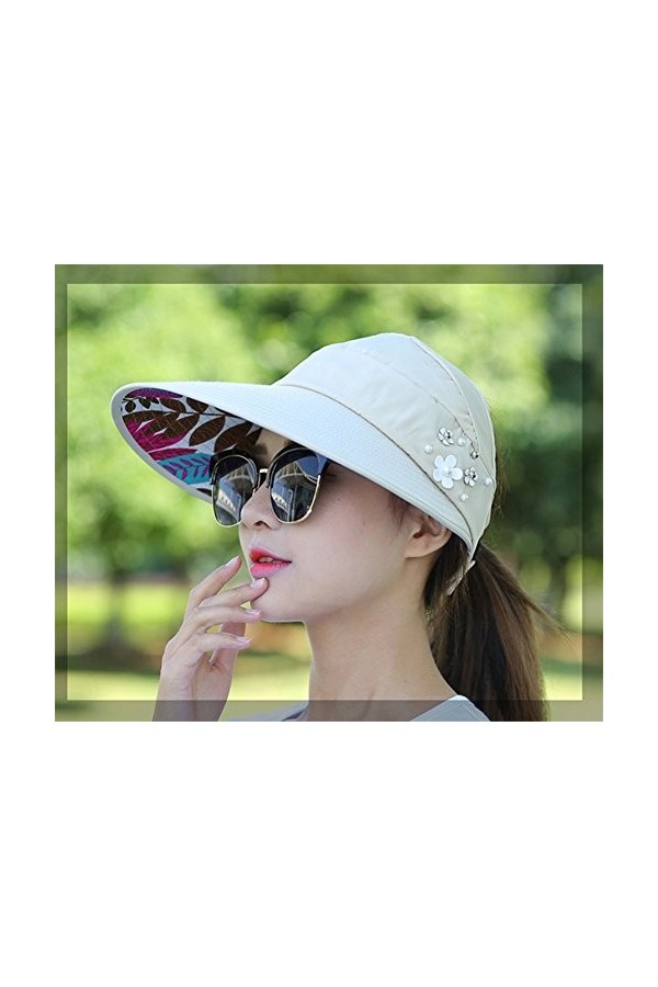 Leisial Femme Casquettes Visières Anti-Soleil Respirant Pliable Casquette de Baseball Été Anti UV Loisirs Tourisme Chapeau de