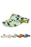 BLURBE Casquette Visière Femme - Visière de Golf Tennis Visière Soleil Unisexe Sport Hat Réglable Visiere Imprimé Floral Coul